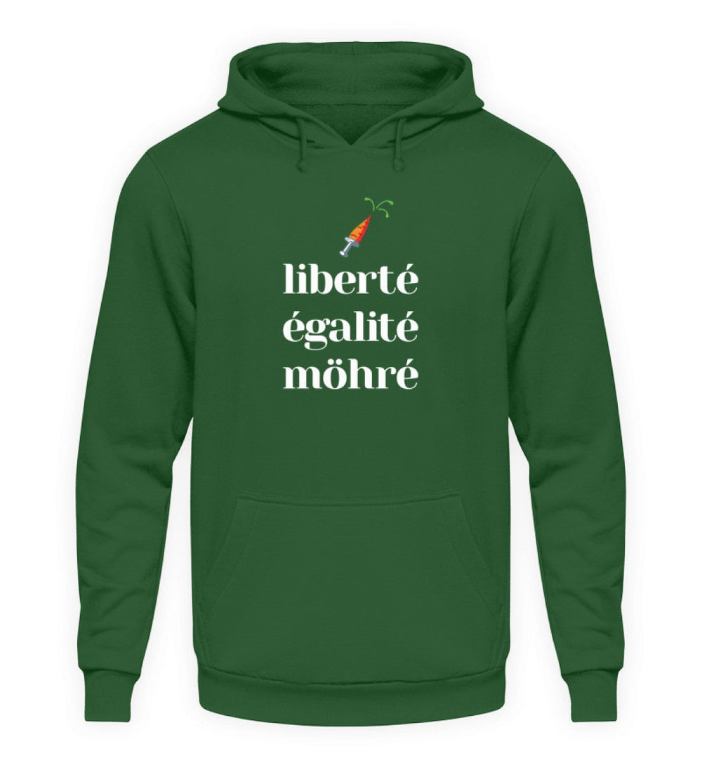 DIE MÖHRE: GRÜNZEUG HOODIE MÄDELS • LIBERTE EGALITE MÖHRE - DUNKEL-HARLEKINSHOP