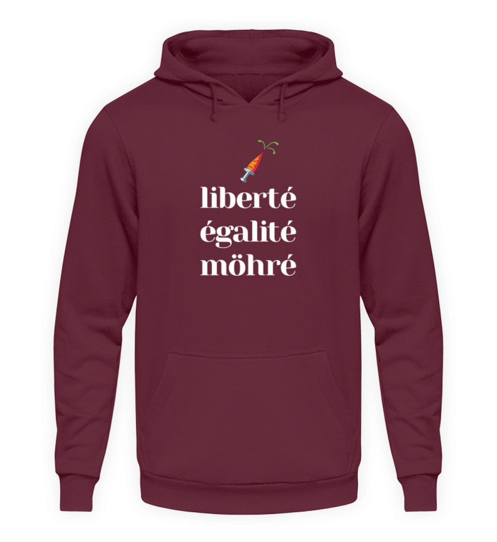 DIE MÖHRE: GRÜNZEUG HOODIE MÄDELS • LIBERTE EGALITE MÖHRE - DUNKEL-HARLEKINSHOP