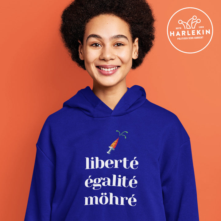 DIE MÖHRE: GRÜNZEUG HOODIE MÄDELS • LIBERTE EGALITE MÖHRE - DUNKEL-HARLEKINSHOP