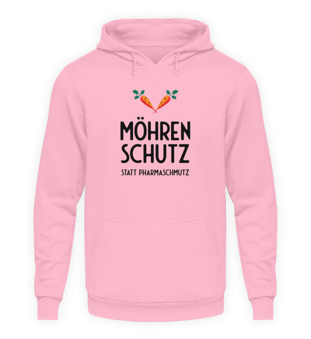 DIE MÖHRE: GRÜNZEUG HOODIE MÄDELS • MÖHRENSCHUTZ STATT PHARMASCHMUTZ - HELL-HARLEKINSHOP