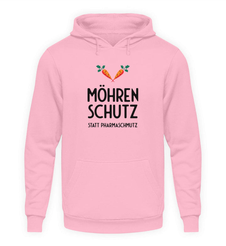 DIE MÖHRE: GRÜNZEUG HOODIE MÄDELS • MÖHRENSCHUTZ STATT PHARMASCHMUTZ - HELL-HARLEKINSHOP