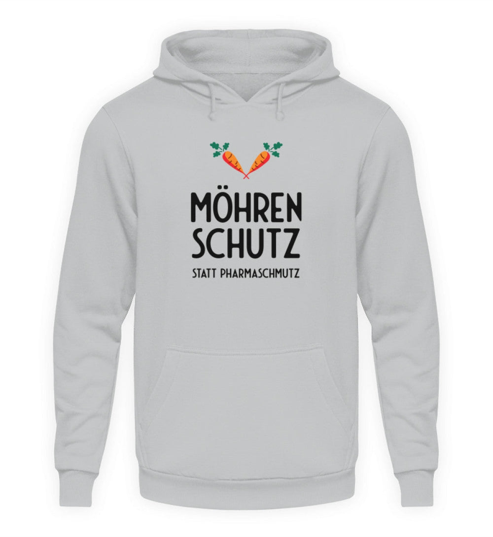 DIE MÖHRE: GRÜNZEUG HOODIE MÄDELS • MÖHRENSCHUTZ STATT PHARMASCHMUTZ - HELL-HARLEKINSHOP