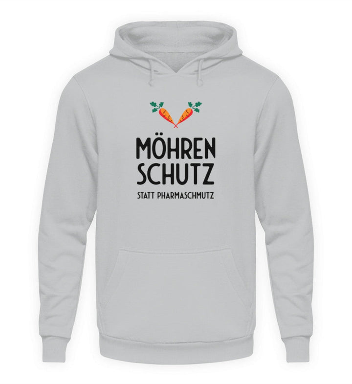 DIE MÖHRE: GRÜNZEUG HOODIE MÄDELS • MÖHRENSCHUTZ STATT PHARMASCHMUTZ - HELL-HARLEKINSHOP