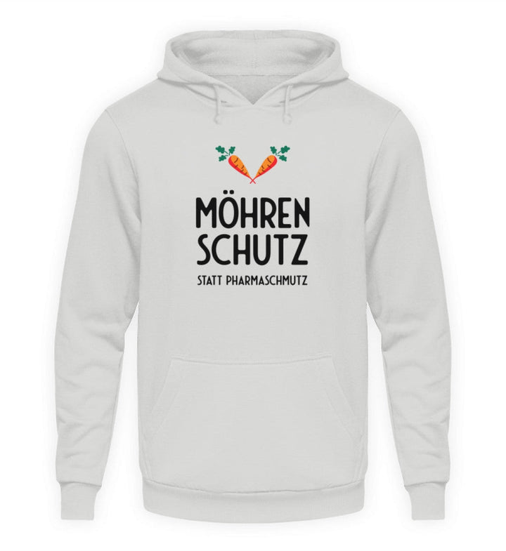DIE MÖHRE: GRÜNZEUG HOODIE MÄDELS • MÖHRENSCHUTZ STATT PHARMASCHMUTZ - HELL-HARLEKINSHOP