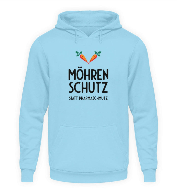 DIE MÖHRE: GRÜNZEUG HOODIE MÄDELS • MÖHRENSCHUTZ STATT PHARMASCHMUTZ - HELL-HARLEKINSHOP
