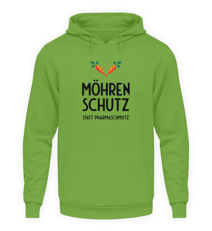 DIE MÖHRE: GRÜNZEUG HOODIE MÄDELS • MÖHRENSCHUTZ STATT PHARMASCHMUTZ - HELL-HARLEKINSHOP