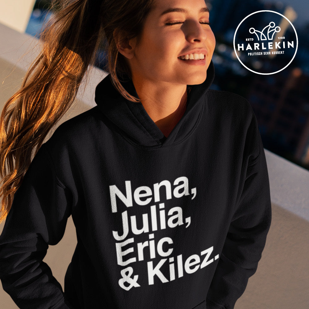 DIE MÖHRE: GRÜNZEUG HOODIE MÄDELS • NENA, JULIA, ERIC & KILEZ - DUNKEL-HARLEKINSHOP