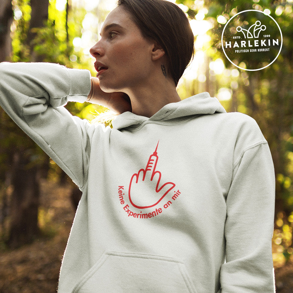 DIE MÖHRE: GRÜNZEUG HOODIE MÄDELS • STINKEFINGER: KEINE EXPERIMENTE AN MIR - HELL-HARLEKINSHOP