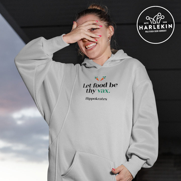 DIE MÖHRE: GRÜNZEUG HOODIEKLEID MÄDELS • FOOD & VAX / HIPPOKRATES - HELL-HARLEKINSHOP