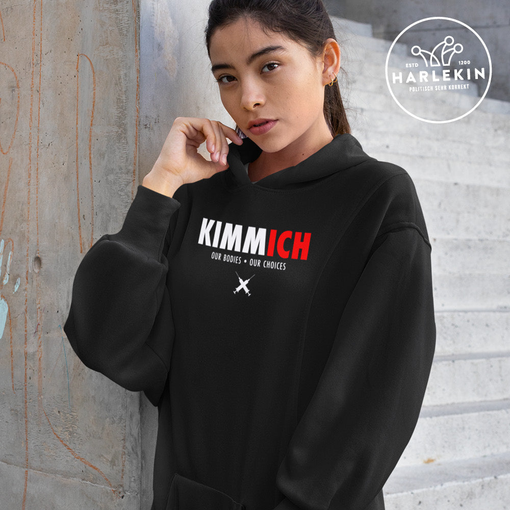 DIE MÖHRE: GRÜNZEUG HOODIEKLEID MÄDELS • KIMMICH: OUR BODIES OUR CHOICES-HARLEKINSHOP