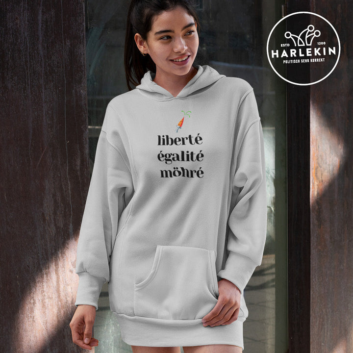 DIE MÖHRE: GRÜNZEUG HOODIEKLEID MÄDELS • LIBERTE EGALITE MÖHRE - HELL-HARLEKINSHOP