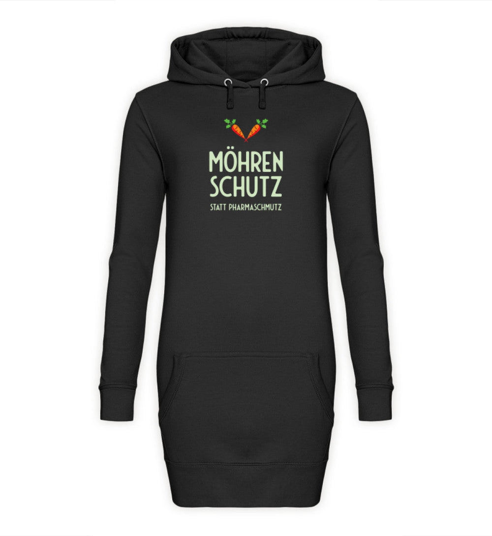 DIE MÖHRE: GRÜNZEUG HOODIEKLEID MÄDELS • MÖHRENSCHUTZ STATT PHARMASCHMUTZ - DUNKEL-HARLEKINSHOP