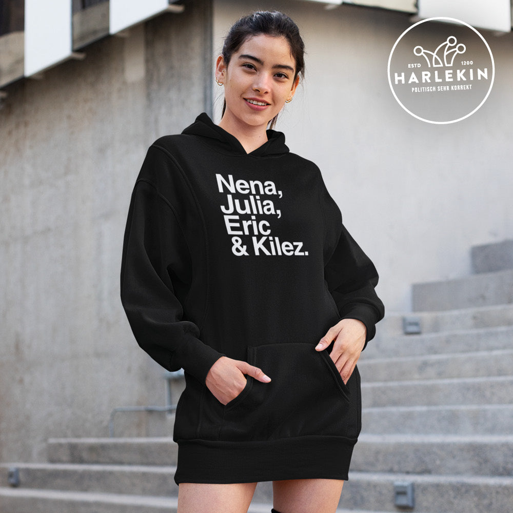 DIE MÖHRE: GRÜNZEUG HOODIEKLEID MÄDELS • NENA, JULIA, ERIC & KILEZ - DUNKEL-HARLEKINSHOP