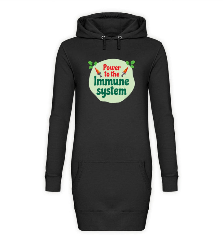 DIE MÖHRE: GRÜNZEUG HOODIEKLEID MÄDELS • POWER TO THE IMMUNE SYSTEM-HARLEKINSHOP