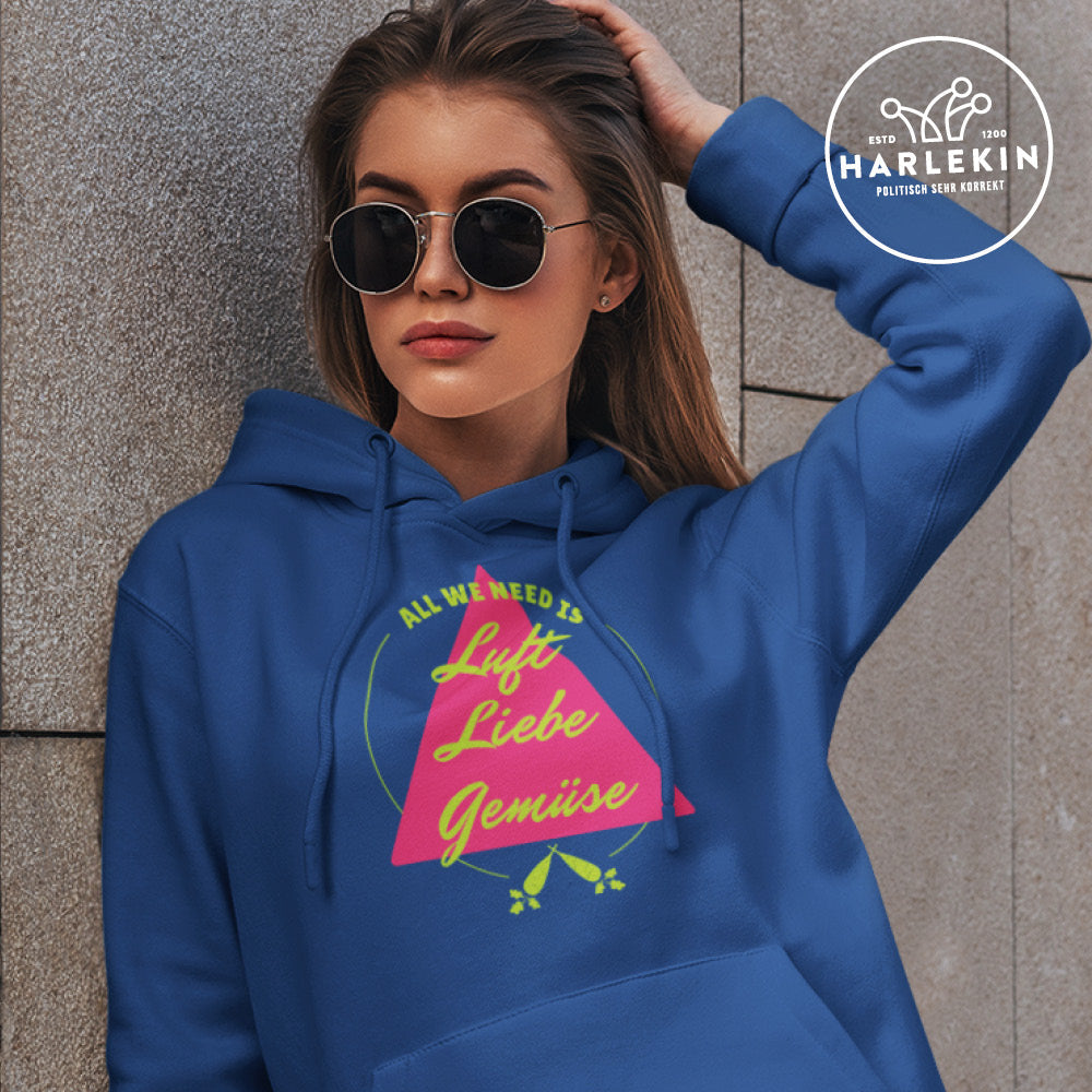 DIE MÖHRE: GRÜNZEUG ORGANIC HOODIE MÄDELS • ALL WE NEED IS-HARLEKINSHOP