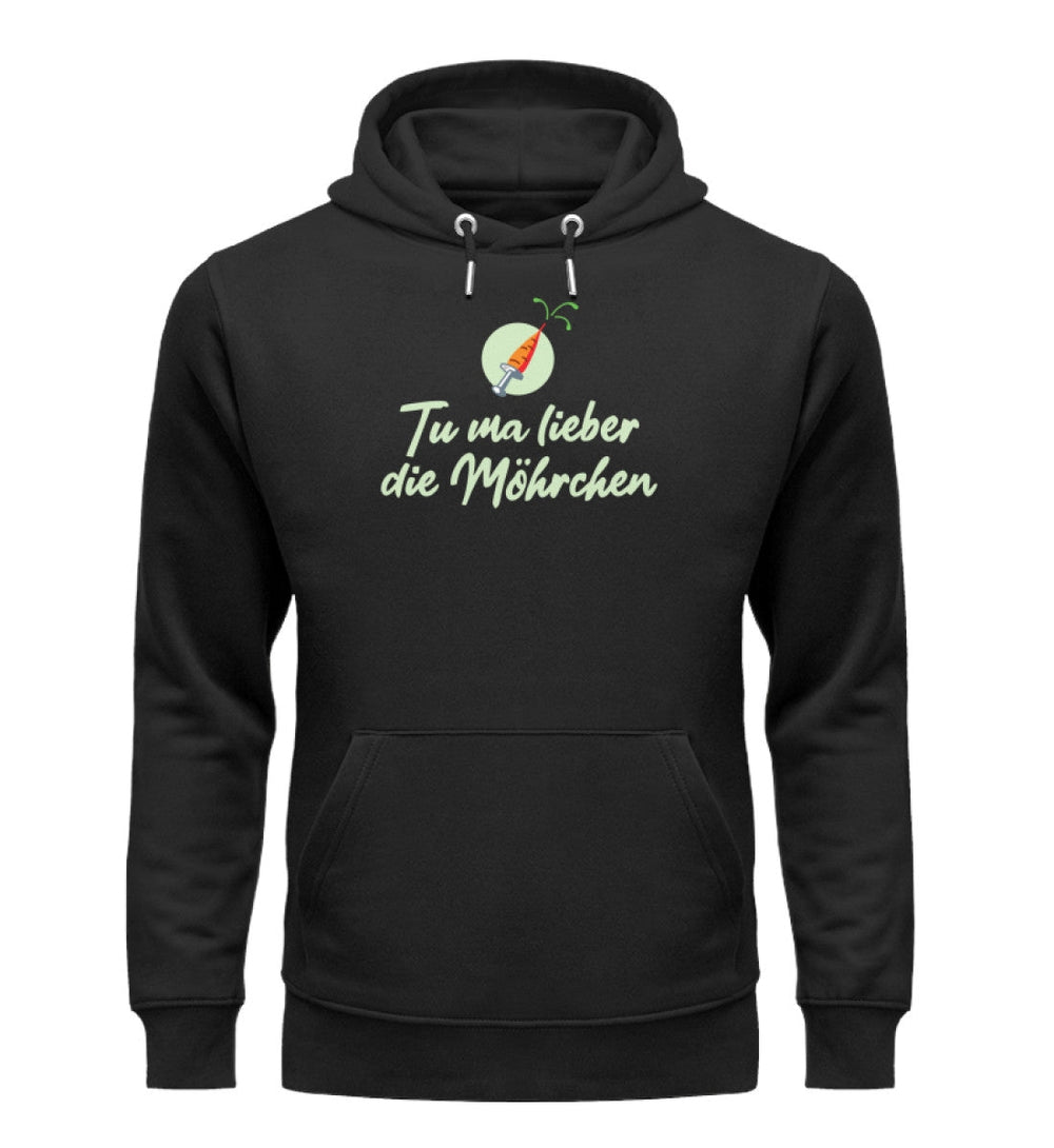 DIE MÖHRE: GRÜNZEUG ORGANIC HOODIE MÄDELS • DIE MÖHRCHEN-HARLEKINSHOP