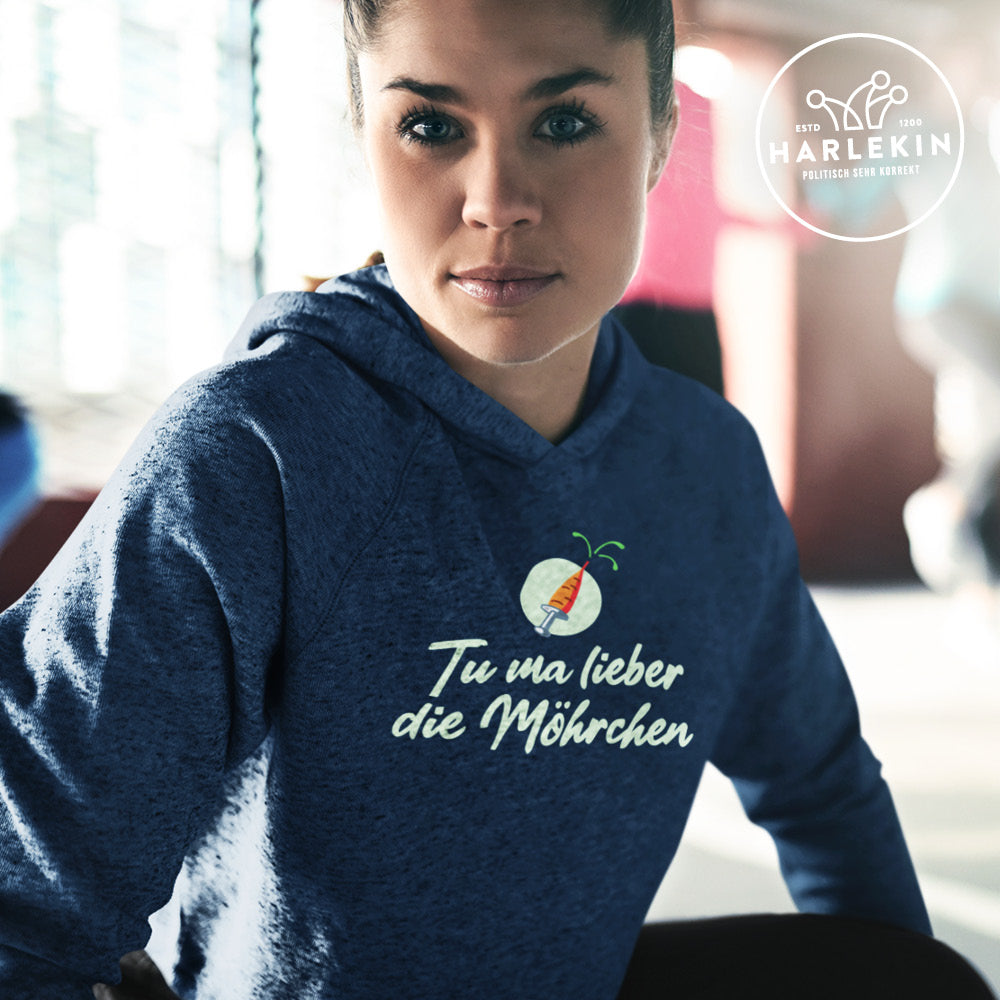 DIE MÖHRE: GRÜNZEUG ORGANIC HOODIE MÄDELS • DIE MÖHRCHEN-HARLEKINSHOP