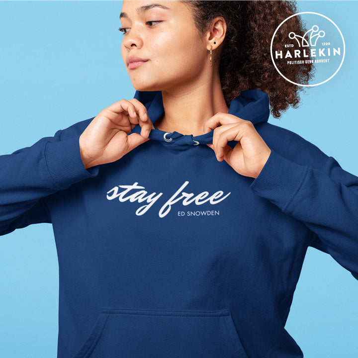 DIE MÖHRE: GRÜNZEUG ORGANIC HOODIE MÄDELS • ED SNOWDEN: STAY FREE-HARLEKINSHOP