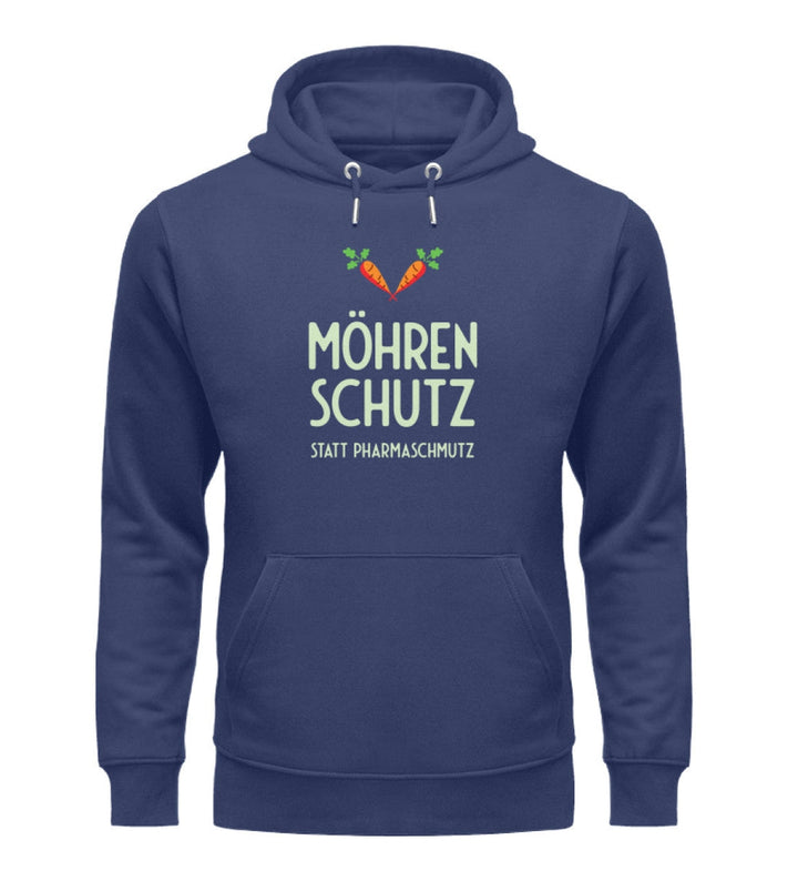 DIE MÖHRE: GRÜNZEUG ORGANIC HOODIE MÄDELS • MÖHRENSCHUTZ STATT PHARMASCHMUTZ - DUNKEL-HARLEKINSHOP