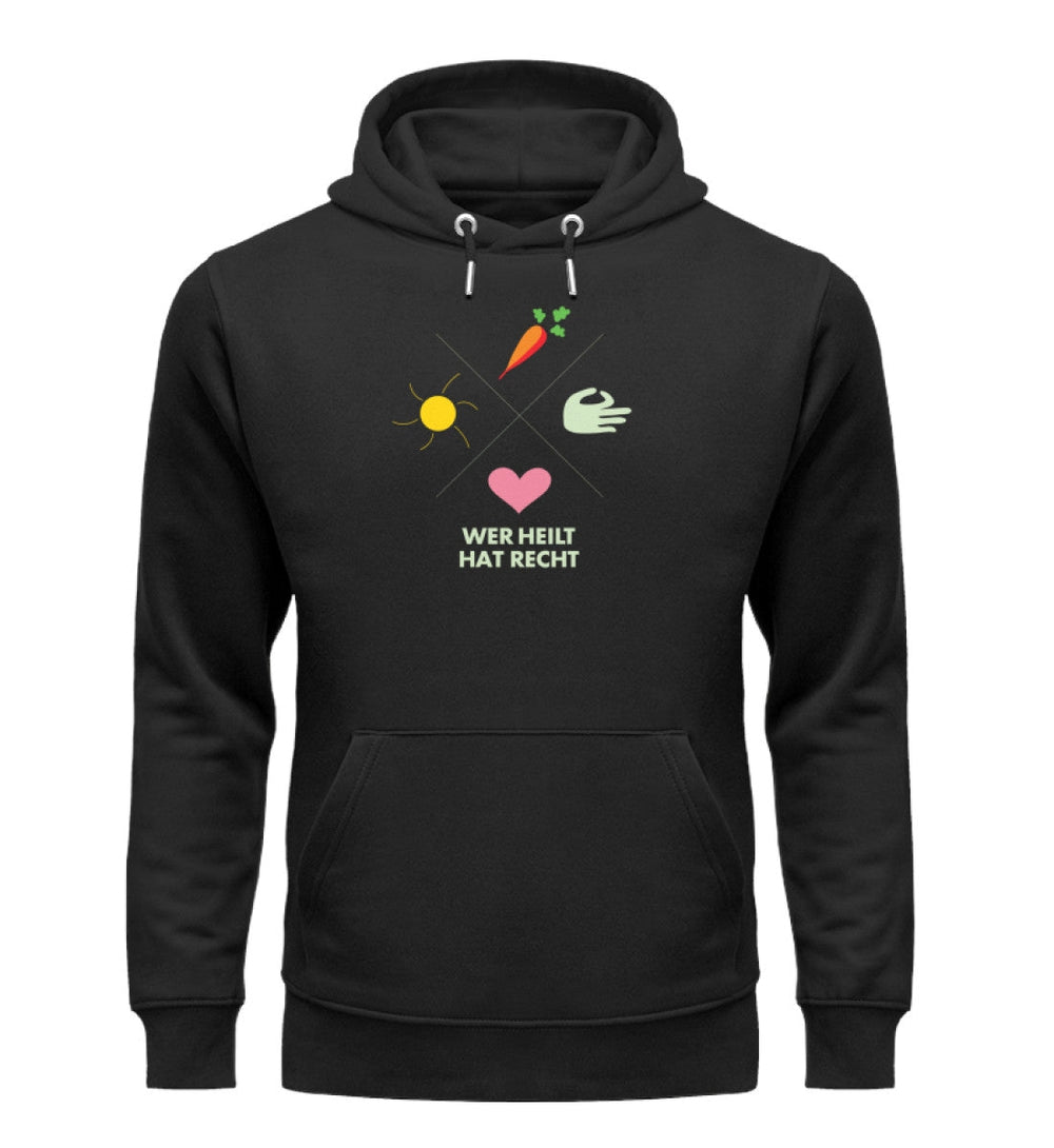 DIE MÖHRE: GRÜNZEUG ORGANIC HOODIE MÄDELS • WER HEILT, HAT RECHT!-HARLEKINSHOP