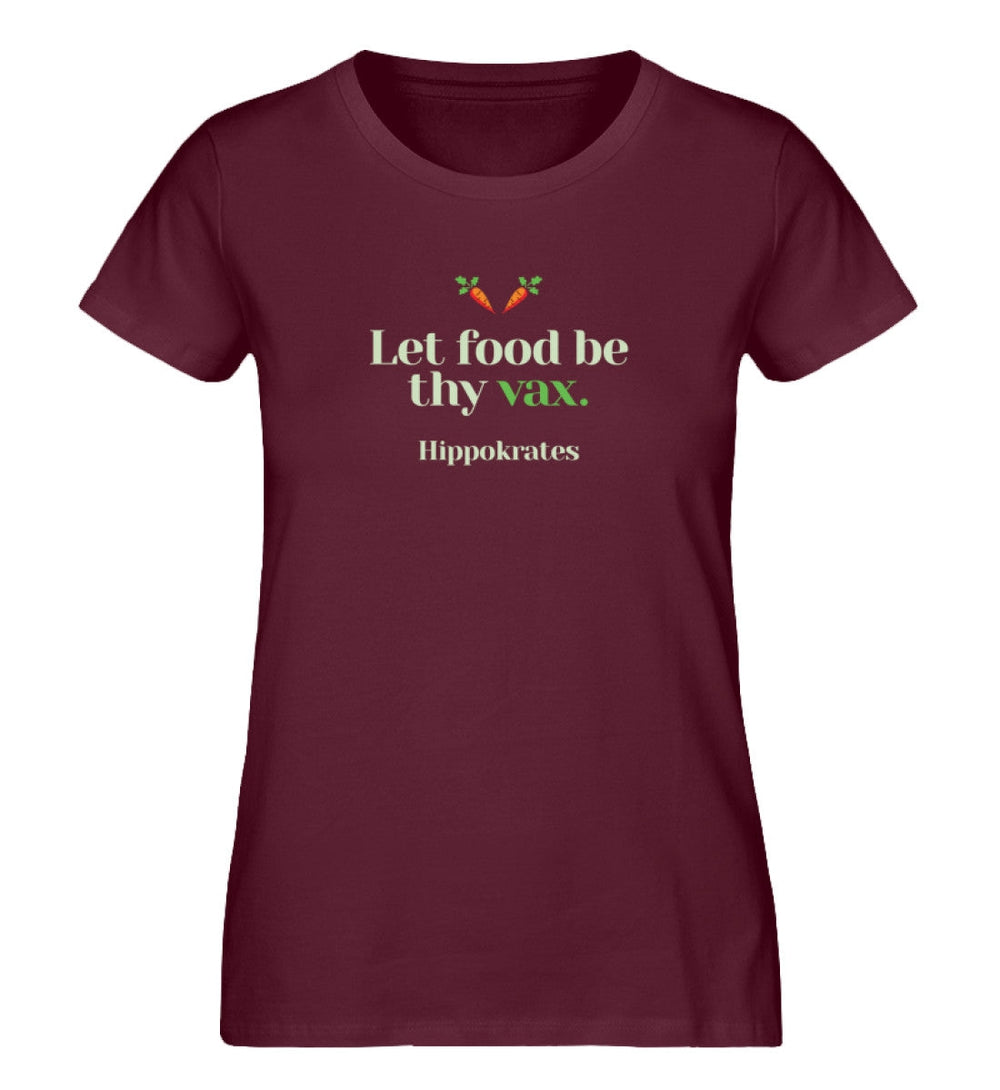 DIE MÖHRE: GRÜNZEUG ORGANIC SHIRT MÄDELS • FOOD & VAX / HIPPOKRATES - DUNKEL-HARLEKINSHOP
