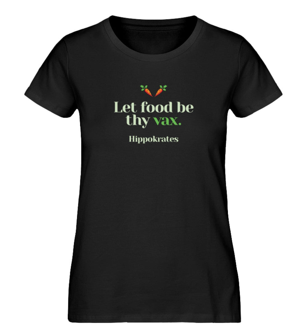 DIE MÖHRE: GRÜNZEUG ORGANIC SHIRT MÄDELS • FOOD & VAX / HIPPOKRATES - DUNKEL-HARLEKINSHOP