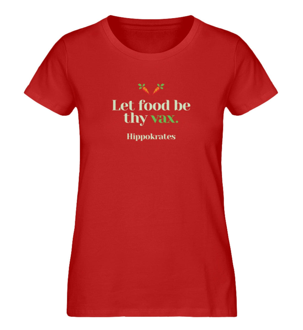 DIE MÖHRE: GRÜNZEUG ORGANIC SHIRT MÄDELS • FOOD & VAX / HIPPOKRATES - DUNKEL-HARLEKINSHOP