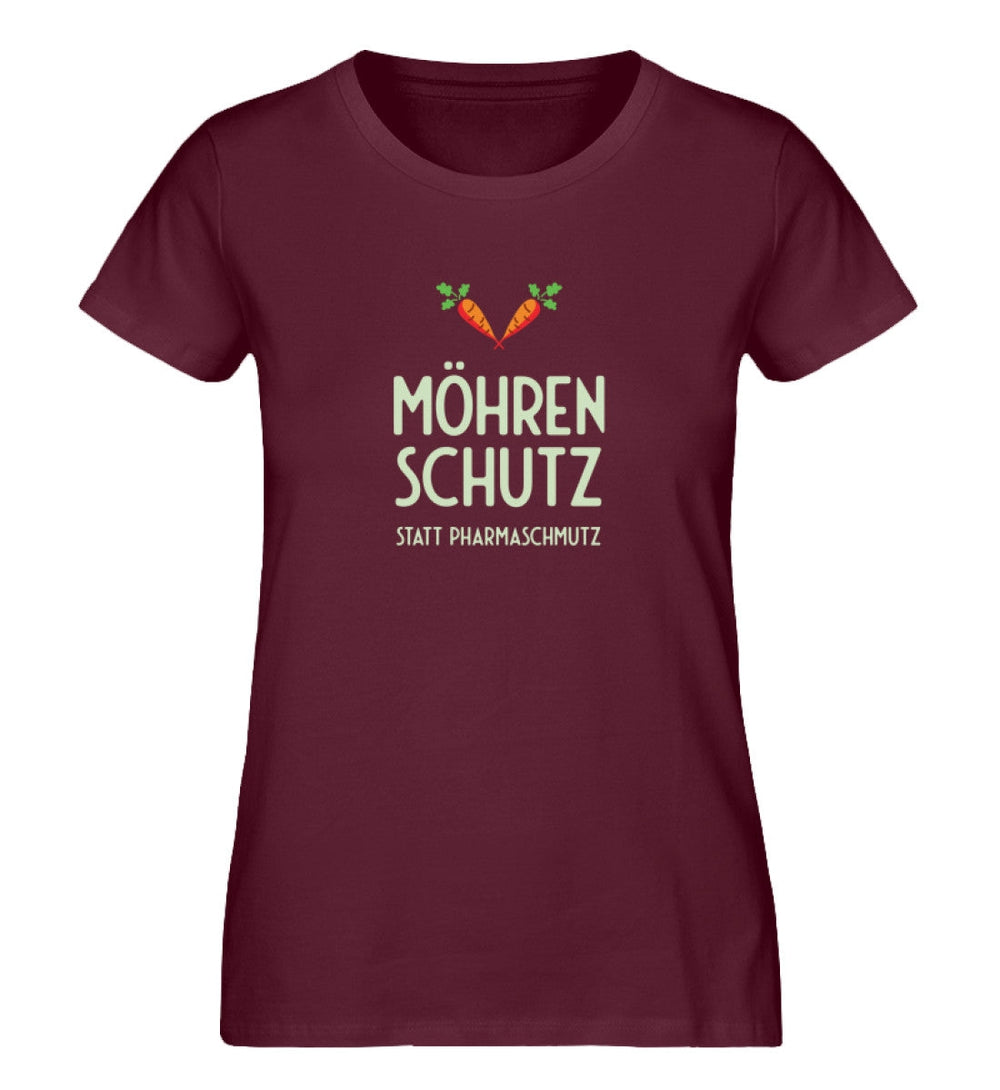 DIE MÖHRE: GRÜNZEUG ORGANIC SHIRT MÄDELS • MÖHRENSCHUTZ STATT PHARMASCHMUTZ - DUNKEL-HARLEKINSHOP