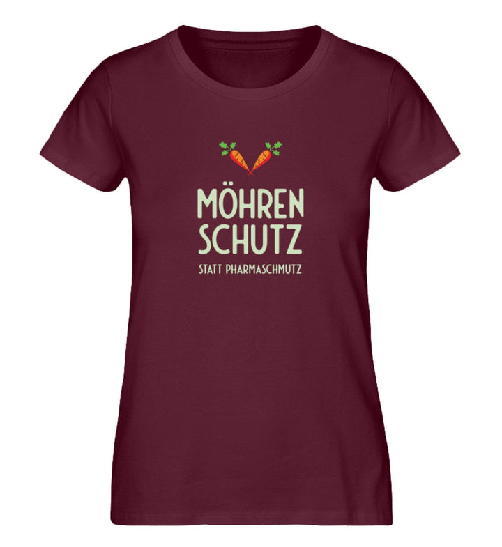 DIE MÖHRE: GRÜNZEUG ORGANIC SHIRT MÄDELS • MÖHRENSCHUTZ STATT PHARMASCHMUTZ - DUNKEL-HARLEKINSHOP