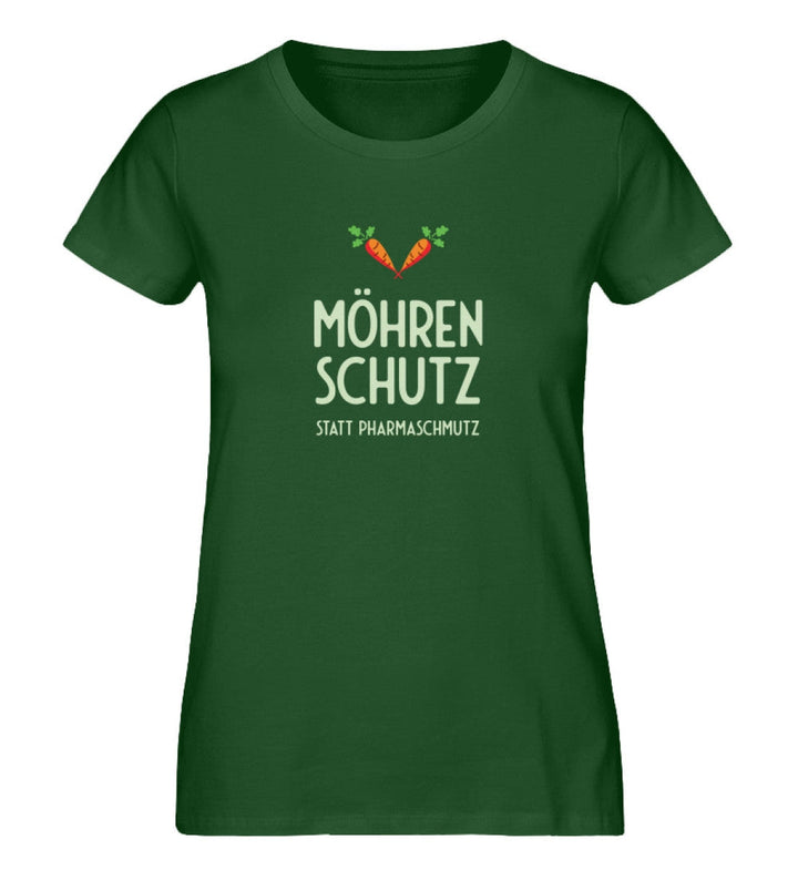 DIE MÖHRE: GRÜNZEUG ORGANIC SHIRT MÄDELS • MÖHRENSCHUTZ STATT PHARMASCHMUTZ - DUNKEL-HARLEKINSHOP