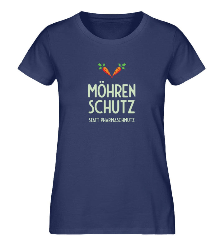 DIE MÖHRE: GRÜNZEUG ORGANIC SHIRT MÄDELS • MÖHRENSCHUTZ STATT PHARMASCHMUTZ - DUNKEL-HARLEKINSHOP
