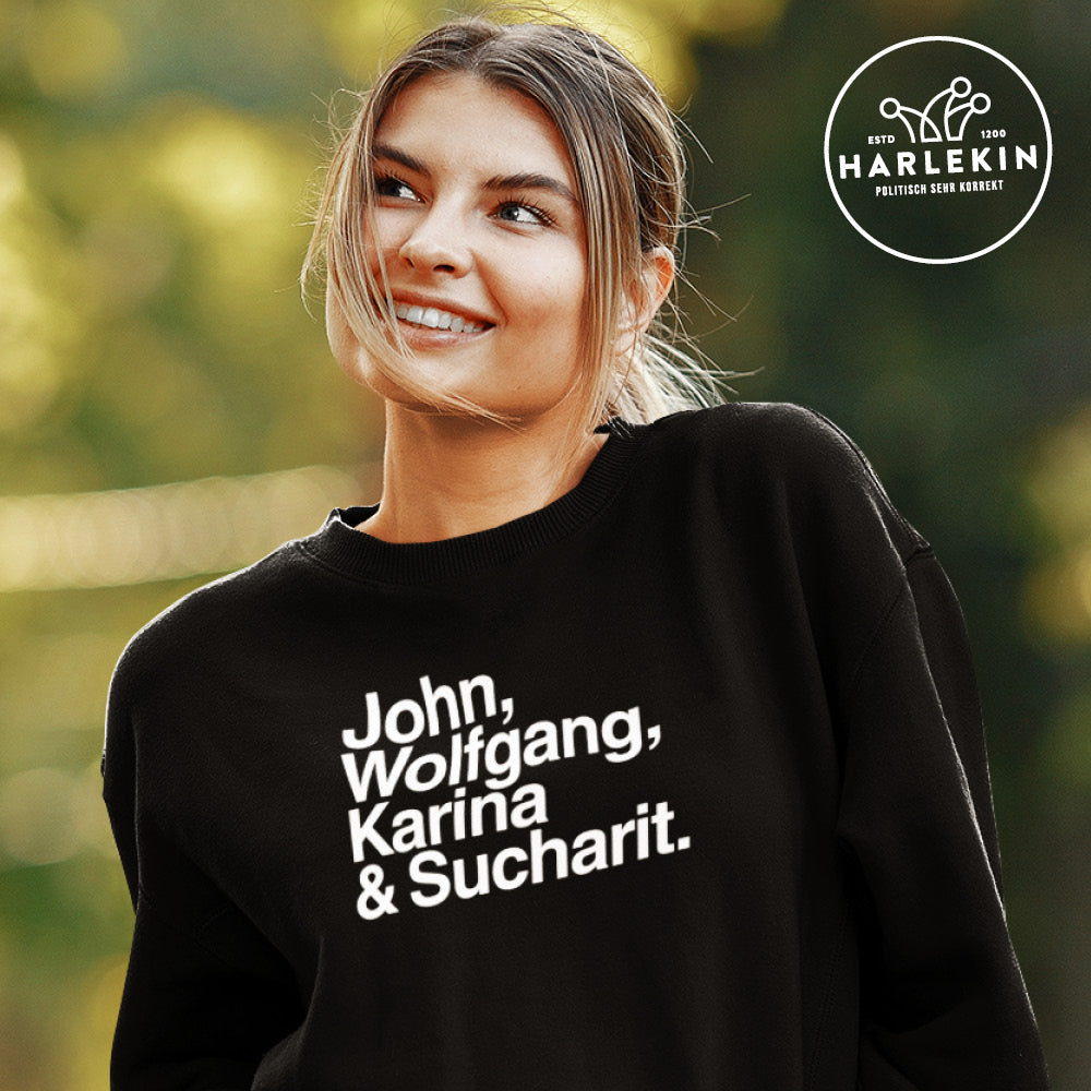 DIE MÖHRE: GRÜNZEUG ORGANIC SWEATER MÄDELS • JOHN, WOLFGANG, KARINA & SUCHARIT - DUNKEL-HARLEKINSHOP