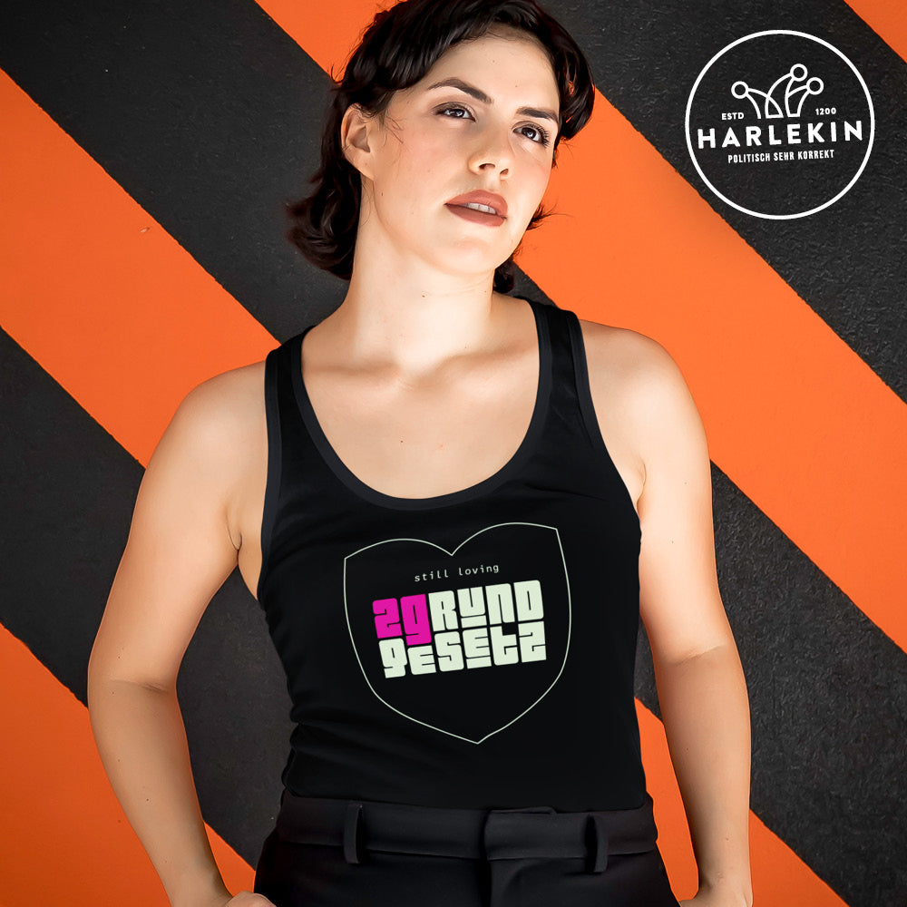 DIE MÖHRE: GRÜNZEUG ORGANIC TANK TOP MÄDELS• 2G: STILL LOVING GRUNDGESETZ-HARLEKINSHOP