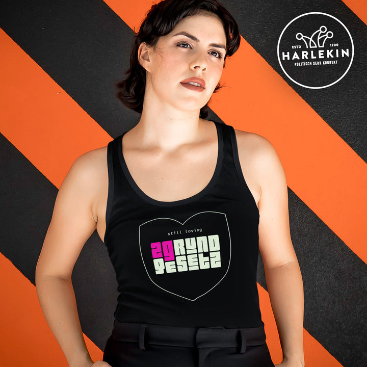 DIE MÖHRE: GRÜNZEUG ORGANIC TANK TOP MÄDELS• 2G: STILL LOVING GRUNDGESETZ-HARLEKINSHOP