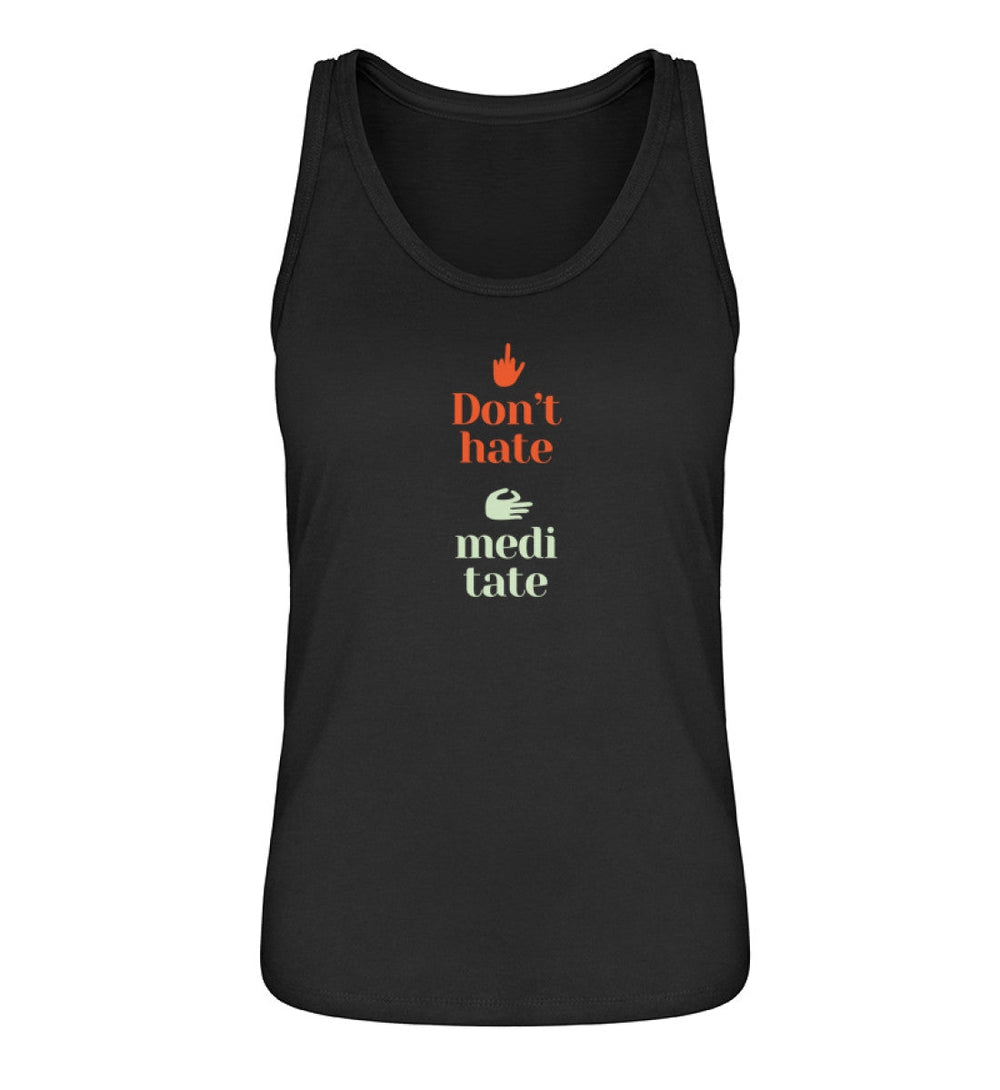 DIE MÖHRE: GRÜNZEUG ORGANIC TANK TOP MÄDELS • DON'T HATE MEDITATE-HARLEKINSHOP
