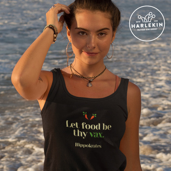 DIE MÖHRE: GRÜNZEUG ORGANIC TANK TOP MÄDELS • FOOD & VAX / HIPPOKRATES - DUNKEL-HARLEKINSHOP