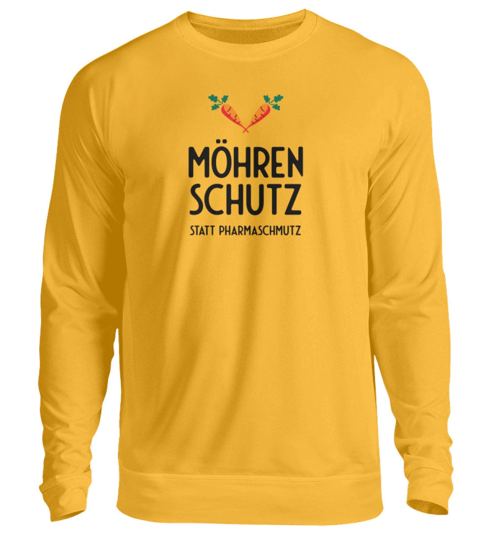 DIE MÖHRE: GRÜNZEUG SWEATER MÄDELS • MÖHRENSCHUTZ STATT PHARMASCHMUTZ - HELL-HARLEKINSHOP