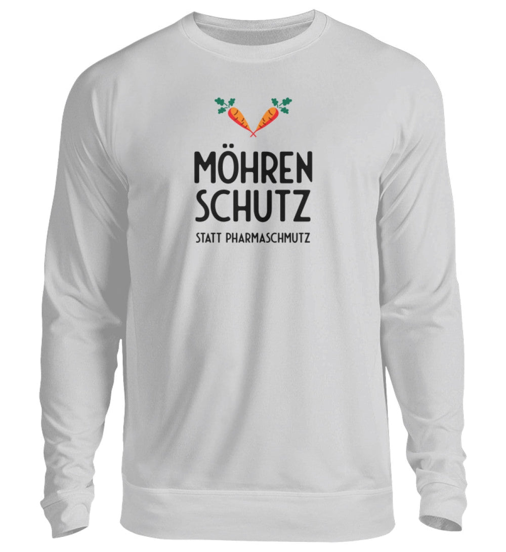 DIE MÖHRE: GRÜNZEUG SWEATER MÄDELS • MÖHRENSCHUTZ STATT PHARMASCHMUTZ - HELL-HARLEKINSHOP