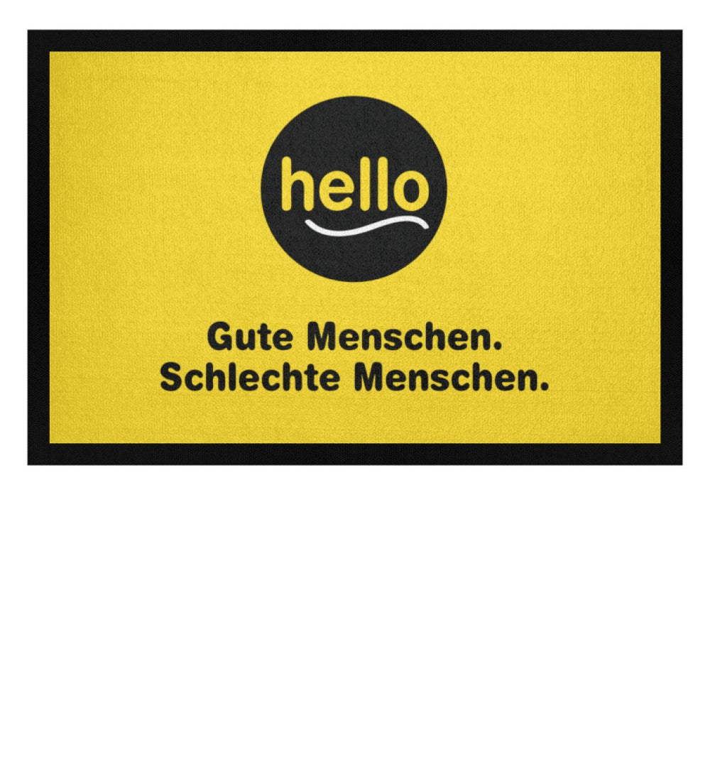 DIE WERBEANSTALT FUSSMATTE • HELLO: GUTE MENSCHEN SCHLECHTE MENSCHEN-HARLEKINSHOP