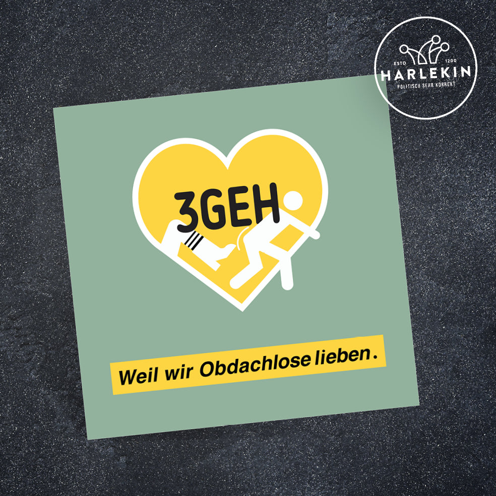 DIE WERBEANSTALT GROSSE STICKER / AUFKLEBER • 3GEH BERLIN (10 STK.)-HARLEKINSHOP