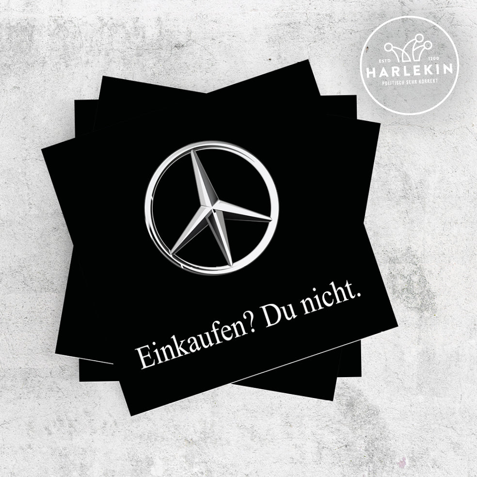 DIE WERBEANSTALT GROSSE STICKER / AUFKLEBER • BENZTOWN: EINKAUFEN? DU NICHT. (10 STK.)-HARLEKINSHOP