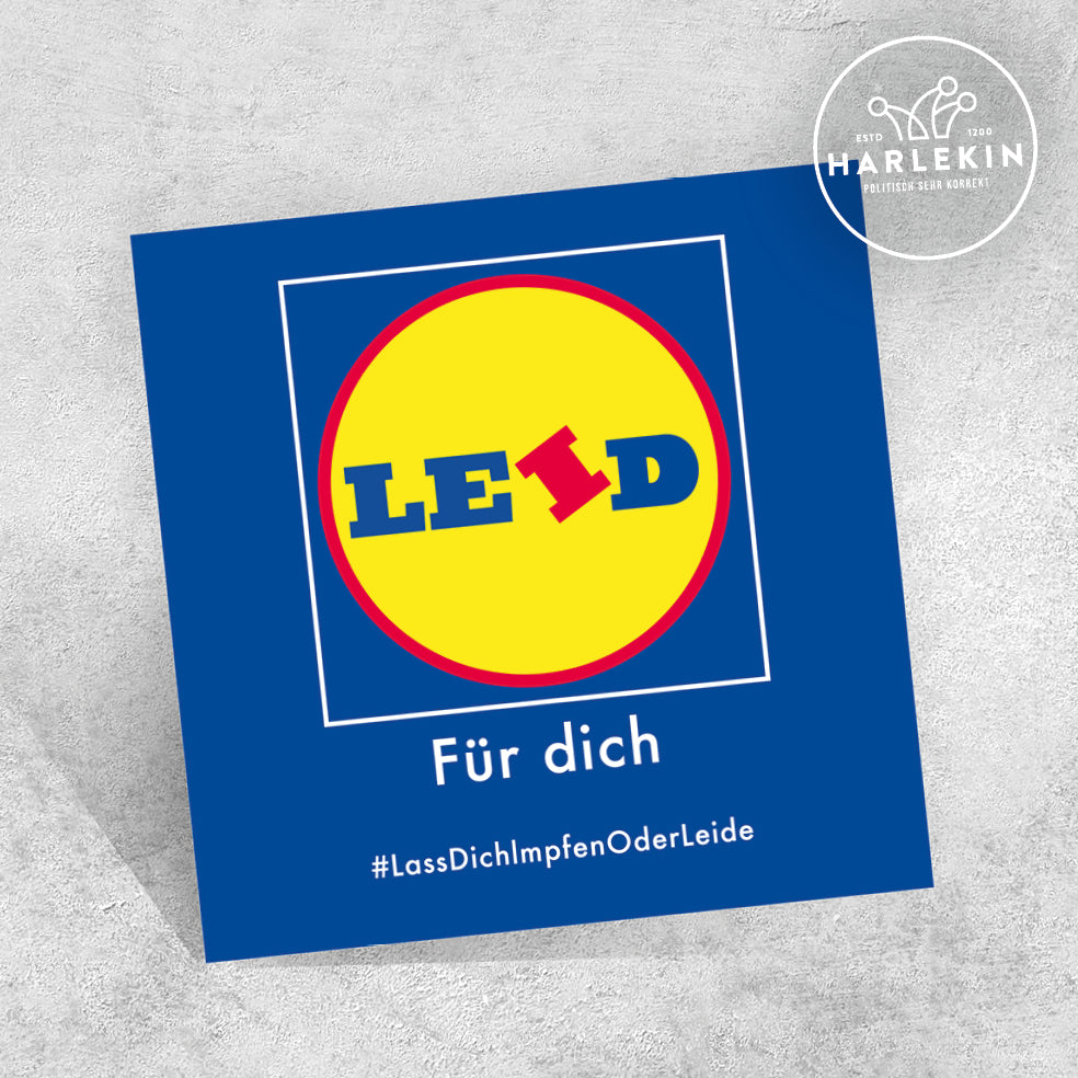 DIE WERBEANSTALT GROSSE STICKER / AUFKLEBER • LEID FÜR DICH (10 STK.)-HARLEKINSHOP
