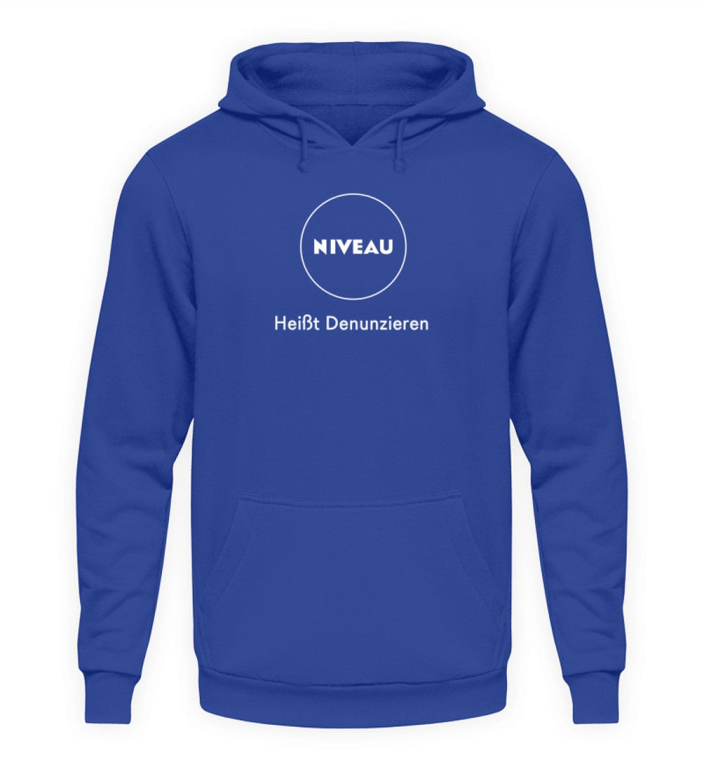 DIE WERBEANSTALT HOODIE BUBEN • NIVEAU HEISST DENUNZIEREN-HARLEKINSHOP