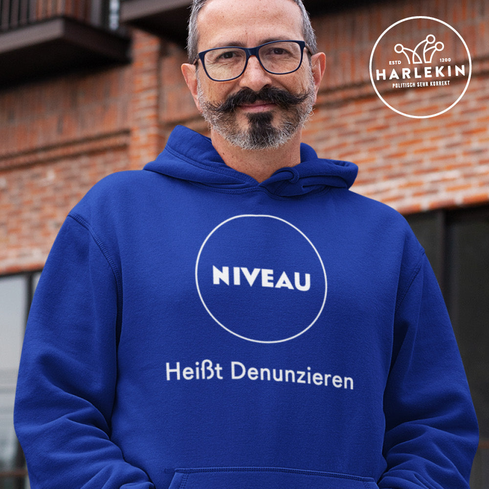 DIE WERBEANSTALT HOODIE BUBEN • NIVEAU HEISST DENUNZIEREN-HARLEKINSHOP