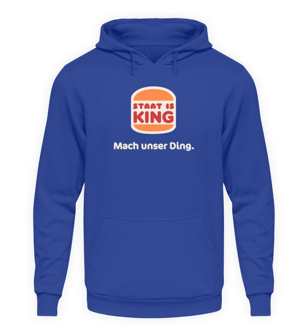 DIE WERBEANSTALT HOODIE BUBEN • STAAT IST KING-HARLEKINSHOP