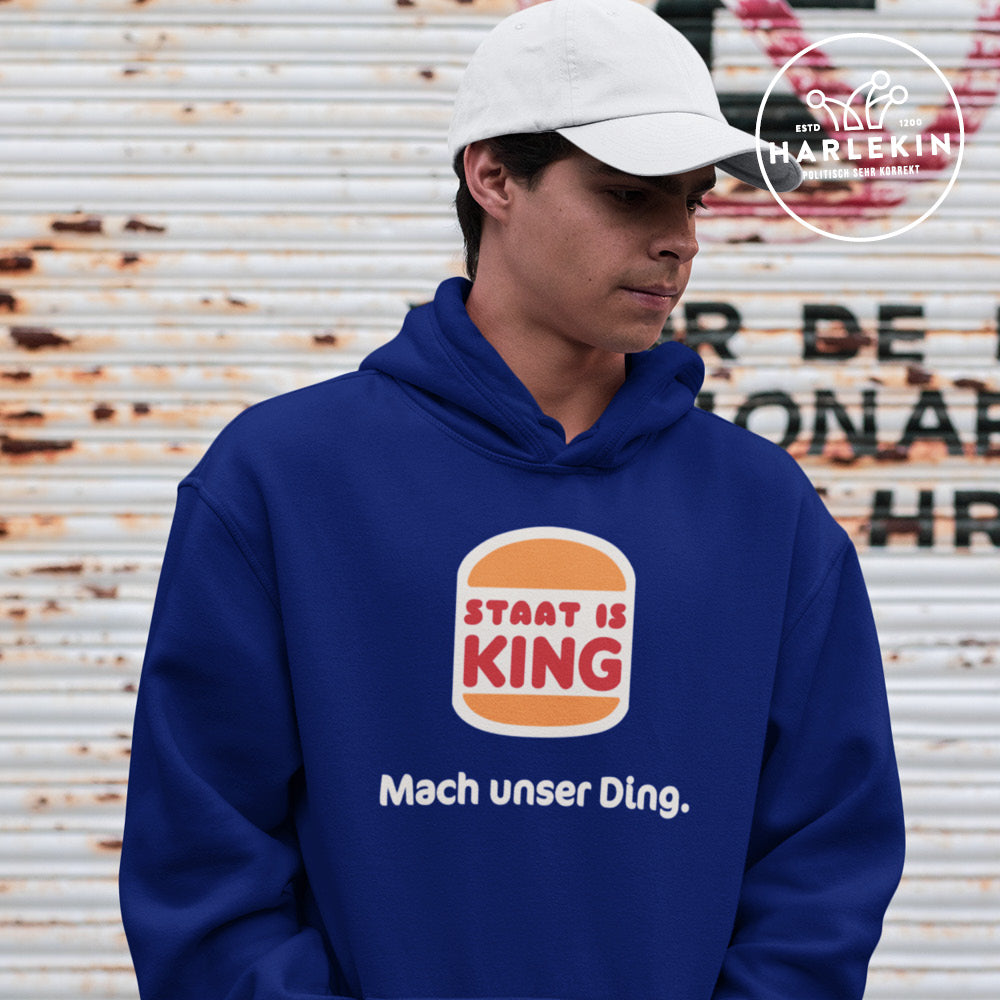 DIE WERBEANSTALT HOODIE BUBEN • STAAT IST KING-HARLEKINSHOP