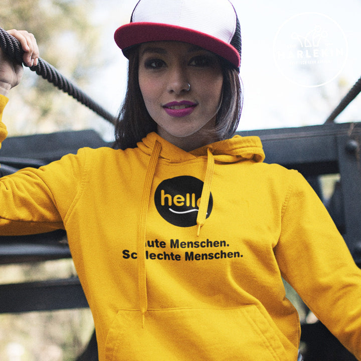 DIE WERBEANSTALT HOODIE MÄDELS • HELLO: GUTE MENSCHEN SCHLECHTE MENSCHEN-HARLEKINSHOP