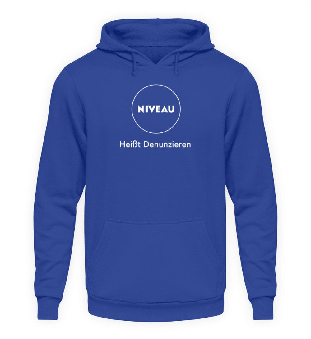 DIE WERBEANSTALT HOODIE MÄDELS • NIVEAU HEISST DENUNZIEREN-HARLEKINSHOP