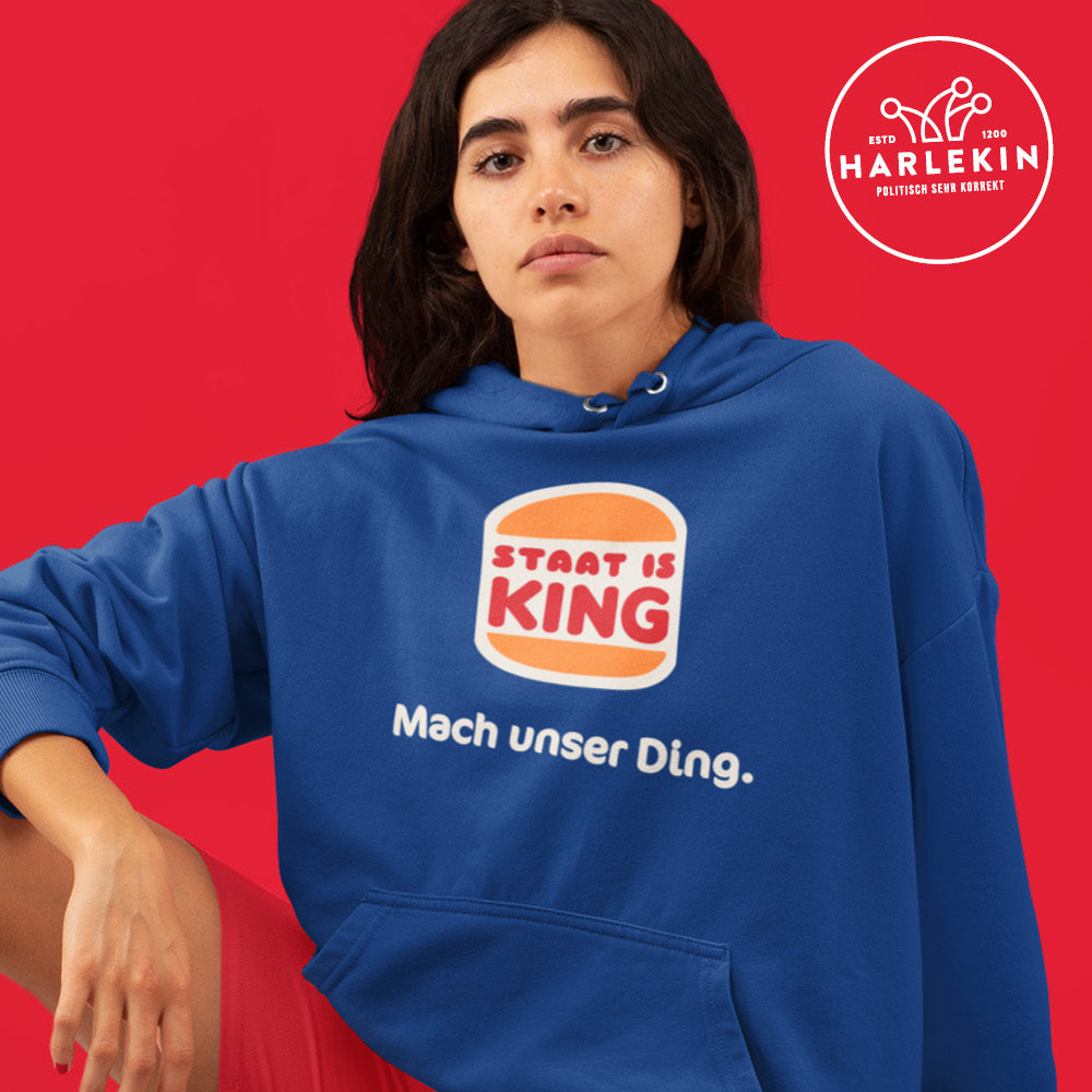DIE WERBEANSTALT HOODIE MÄDELS • STAAT IST KING-HARLEKINSHOP