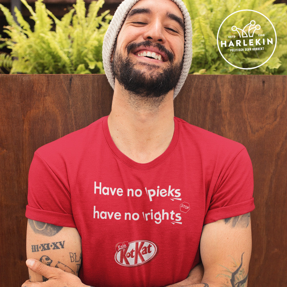 DIE WERBEANSTALT ORGANIC SHIRT BUBEN • KOTKAT: NO PIEKS NO RIGHTS-HARLEKINSHOP